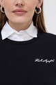 Mikina s košilí Karl Lagerfeld 24UW1837 černá