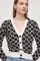 Πλεκτή ζακέτα Karl Lagerfeld μαύρο 241W2007