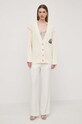 Кардиган з домішкою шовку Victoria Beckham 1224KJU005604A бежевий SS24