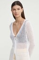 AERON cardigan din bumbac CRAVE alb SSPU239503