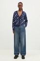 Kenzo cardigan din amestec de lână by Verdy Cardigan FE52CA4603CB.77 bleumarin