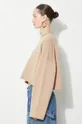 beige JW Anderson maglione in lana Cropped Anchor Jumper