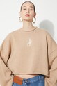 Вълнен пуловер JW Anderson Cropped Anchor Jumper KW1121.YN0264.132 бежов