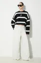 JW Anderson sweter wełniany Cropped Anchor Jumper czarny