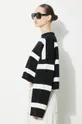 czarny JW Anderson sweter wełniany Cropped Anchor Jumper