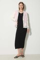 Maison Kitsuné kardigan wełniany Baby Fox Patch Regular Cardigan MW00505KT1036 różowy SS24