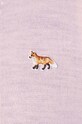 Maison Kitsuné kardigan wełniany Baby Fox Patch Regular Cardigan MW00505KT1036