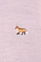 Maison Kitsuné cardigan din lana Baby Fox Patch Regular Cardigan