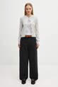 Maison Kitsuné kardigan wełniany Bold Fox Head Patch Regular Cardigan MW00508KT1036 szary