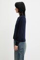 Maison Kitsuné kardigan wełniany Bold Fox Head Patch Regular Cardigan MW00508KT1036 granatowy SS25