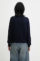 Oblečenie Vlnený kardigán Maison Kitsuné Bold Fox Head Patch Regular Cardigan MW00508KT1036 tmavomodrá
