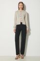 Vlněný svetr Maison Kitsuné Bold Fox Head Patch Regular Cardigan MW00508KT1036 béžová AA00
