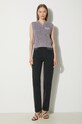 Maison Kitsuné cotton gilet Handwriting Cropped Vest MW00813KT1108 violet SS24