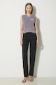 Maison Kitsuné cotton gilet Handwriting Cropped Vest MW00813KT1108 violet SS24