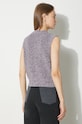 Clothing Maison Kitsuné cotton gilet Handwriting Cropped Vest MW00813KT1108 violet