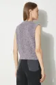 Abbigliamento Maison Kitsuné gilè in cotone Handwriting Cropped Vest MW00813KT1108 violetto