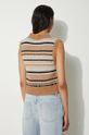 Odjeća Vuneni prsluk GANNI Soft Wool Stripe Vest K2236 smeđa