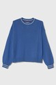 Tommy Hilfiger sweter wełniany dziecięcy wełna niebieski KG0KG07765.PPYH