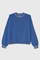 Tommy Hilfiger sweter wełniany dziecięcy wełna niebieski KG0KG07765.PPYH