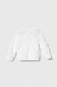 Дитячий бавовняний кардиган United Colors of Benetton 1077A500S.W.Seasonal білий SS24