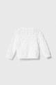 Βρεφική βαμβακερή ζακέτα United Colors of Benetton 1077A500S.W.Seasonal λευκό SS24