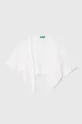 biela Detský sveter United Colors of Benetton Dievčenský