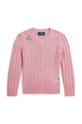 Dječji pamučni kardigan Polo Ralph Lauren natpis roza 312940989002