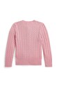 Dječji pamučni kardigan Polo Ralph Lauren 312940989002 roza AW24