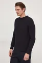 crna Pamučni pulover BOSS Muški