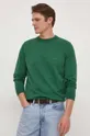 зелёный Хлопковый свитер BOSS Мужской