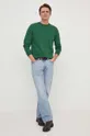 Pamučni pulover BOSS zelena