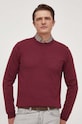 BOSS pulover de bumbac burgundia 50506023