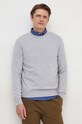 BOSS sweter bawełniany bawełna szary 50506023