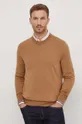 beżowy BOSS sweter bawełniany