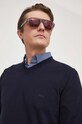 BOSS sweter bawełniany granatowy 50506042
