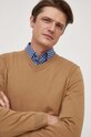 BOSS sweter bawełniany beżowy 50506042