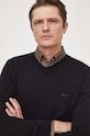 BOSS sweter bawełniany czarny 50506042