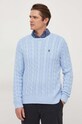 Bavlněný svetr Polo Ralph Lauren modrá 710775885
