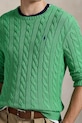 Хлопковый свитер Polo Ralph Lauren зелёный 710775885