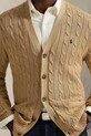 Polo Ralph Lauren kardigan bawełniany brązowy 710890548