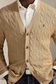 Polo Ralph Lauren kardigan bawełniany brązowy 710890548