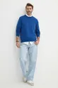 Bavlnený sveter Paul&Shark modrá