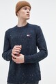 Tommy Jeans sweter z domieszką wełny granatowy DM0DM18359