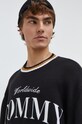 Bavlněný svetr Tommy Jeans černá DM0DM18365