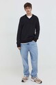 Бавовняний светр Tommy Jeans DM0DM18369 чорний SS24