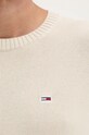 Бавовняний светр Tommy Jeans DM0DM18370 бежевий