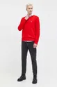 Бавовняний светр Tommy Jeans червоний