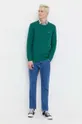 Хлопковый свитер Tommy Jeans зелёный
