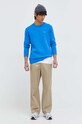 Tommy Jeans sweter bawełniany DM0DM18370 niebieski NC24