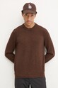 Samsoe Samsoe sweter wełniany ISAK brązowy M10000009
